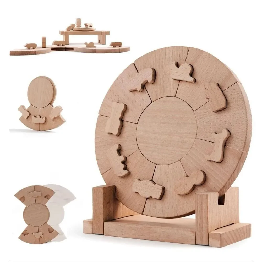 NIB! Edyfico Critter Puzzle Disk 3D Wooden Puzzle